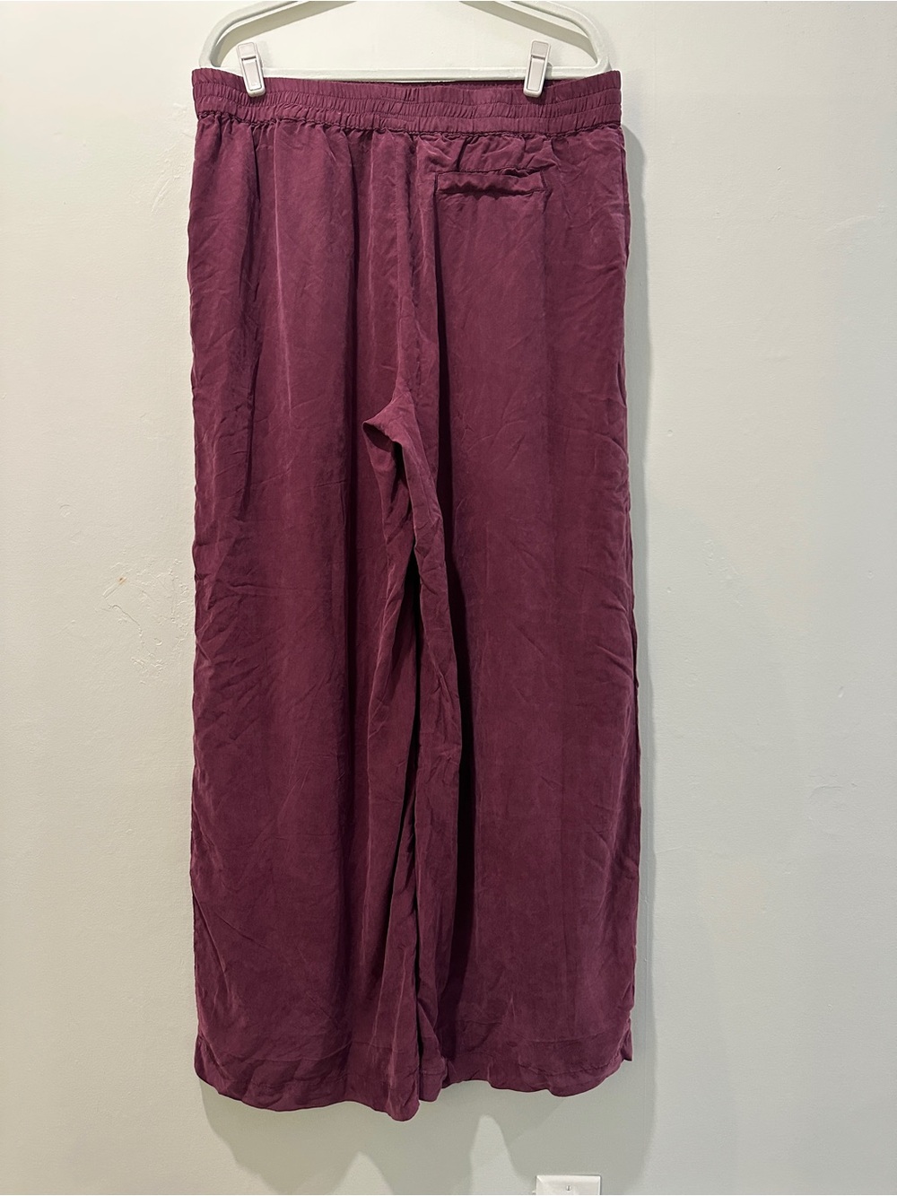 Marine Layer Wide-Leg Pull-On Pants in Berry